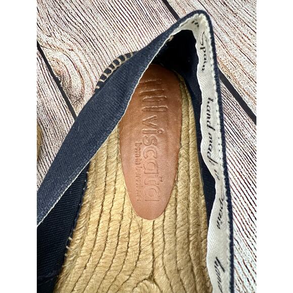 Viscata espadrille flats size 44 navy Canvas Slip on - Picture 2 of 9